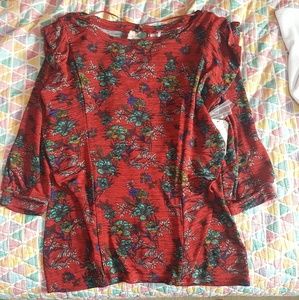 NWT| Red floral printed blosue